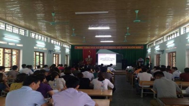Tổ chức Hội nghị triển khai một số văn bản quy phạm pháp luật về an toàn thực phẩm tại huyện Bắc Mê và Vị Xuyên năm 2018